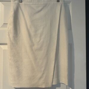 Ann Taylor Wrap Skirt in Linen Herringbone (4)